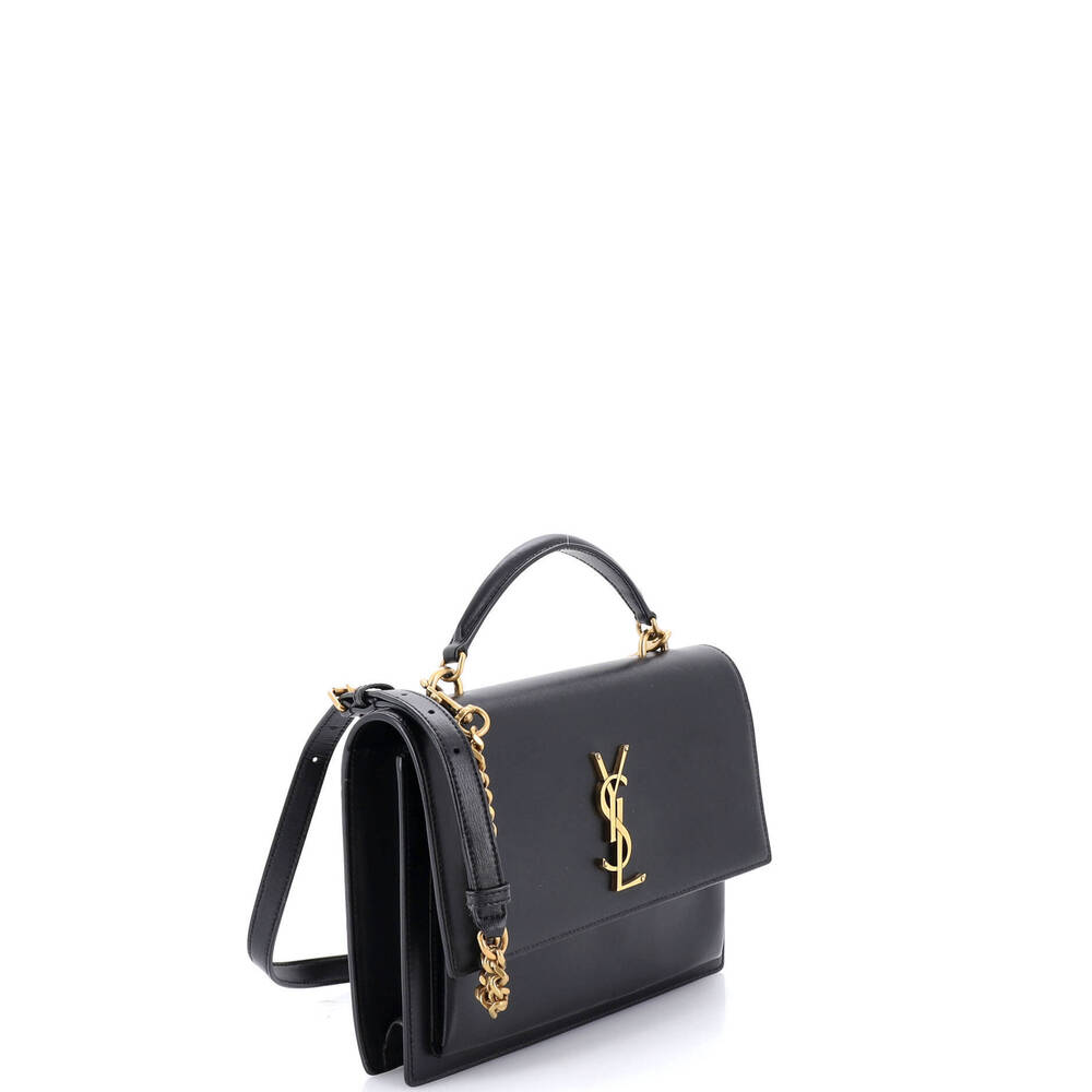 Saint Laurent Medium Sunset Top Handle Shoulder Bag Leather - Picture 2 of 7